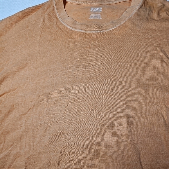 PINK Victoria's Secret Shirt Long Sleeve Drawstring Ruched Side Orange Small - Picture 6 of 13